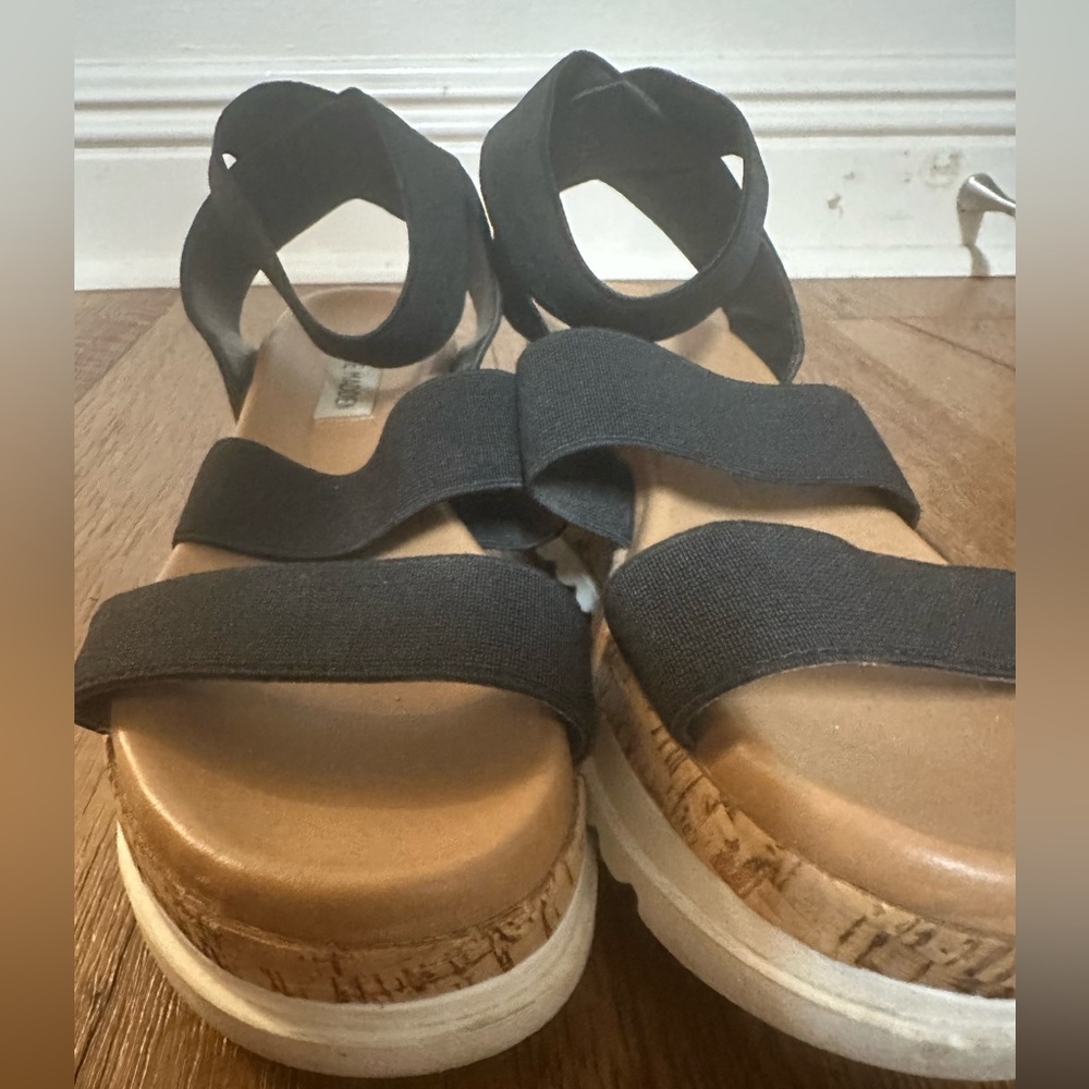Black Strappy Platform Sandals Steve Madden